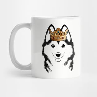 Pomsky Dog King Queen Wearing Crown Mug